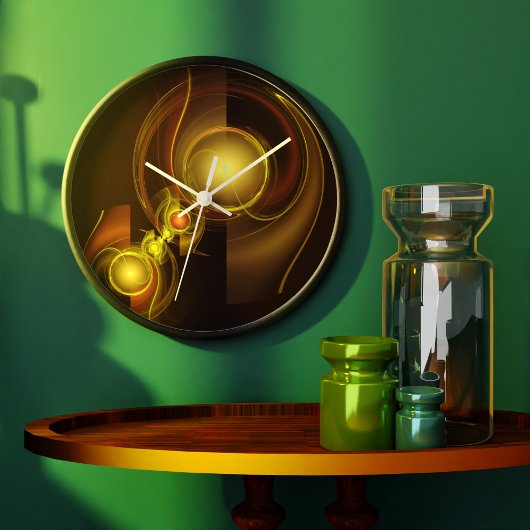 インティブつながり抽象芸術アートラウンド ラージ壁時計