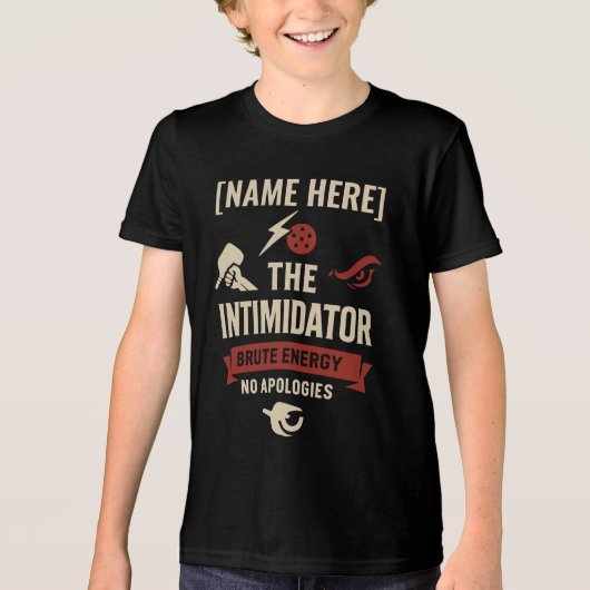 インティミデイターグラフィック付きピックルボール・ユースTシャツ トライブレンドＴシャツ (正面)