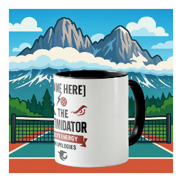 インティミデイター・デザインのピックルボール・コーヒーマグ マグカップ
