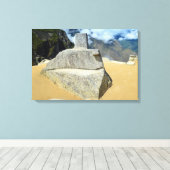 インティ・ワタナの石暦ペルーのマチュピチュ キャンバスプリント (インサイチュ (ウッドフロア))