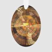 インテグリティ抽象芸術アートアクリルオーバル オーナメント (裏面)