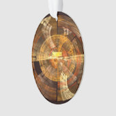 インテグリティ抽象芸術アートアクリルオーバル オーナメント (正面)