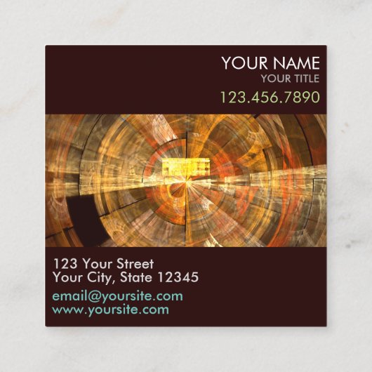 インテグリティ抽象芸術アートプロフェッショナル スクエア名刺 (裏面)