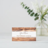 インテストライプリアや大工用の木の！ 名刺 (スタンド正面)