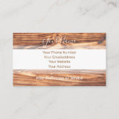 インテストライプリアや大工用の木の！ 名刺 (裏面)