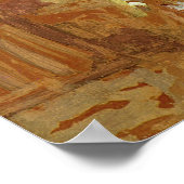 インテリアと女性の黄色い目 ポスター (角)