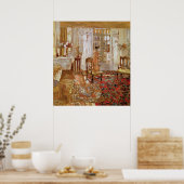 インテリアと女性の黄色い目 ポスター (キッチン)