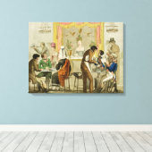 インテリアのコーヒーハウス、パブのウィリアム・ピーアーム キャンバスプリント (インサイチュ (ウッドフロア))