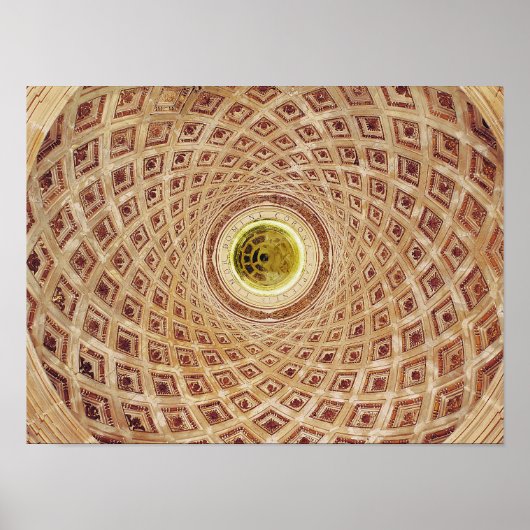 インテリアのチャペルのキューポラのビュー ポスター (正面)