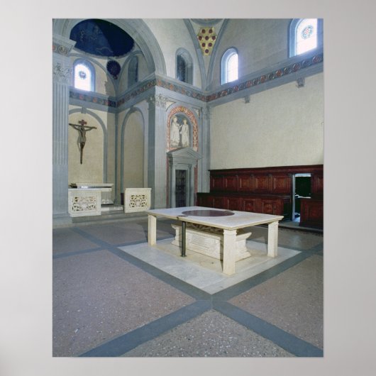 インテリアのビュー、c.1420-29 （写真） ポスター (正面)