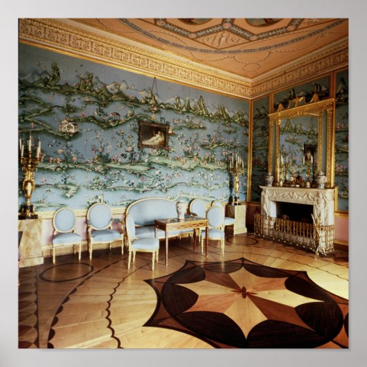 インテリアのブルー中国のスケッチルーム ポスター (正面)