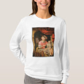 インテリアの人形を握っている女の子 Tシャツ (正面)