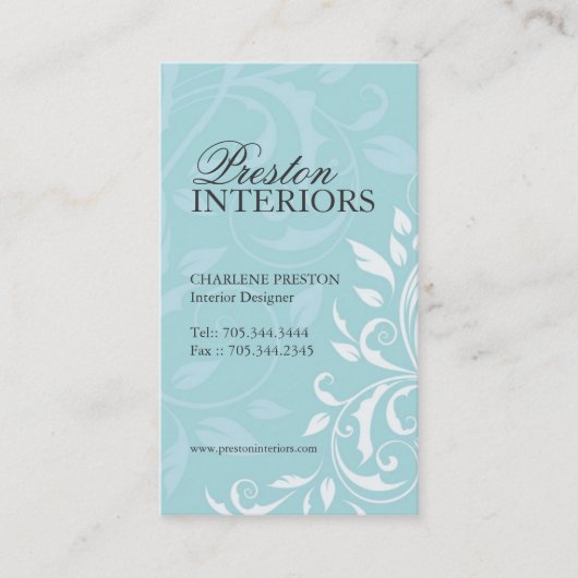 インテリアの名刺 名刺 (正面)