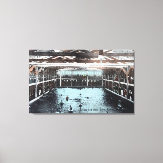 インテリアの眺めネリデス塩水浴場 キャンバスプリント (正面)