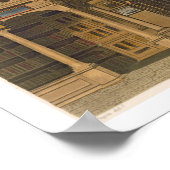 インテリアのBodleian Library,イラストレーション ポスター (角)