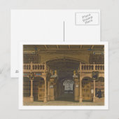 インテリアのBodleian Library,イラストレーション ポストカード (正面/裏面)