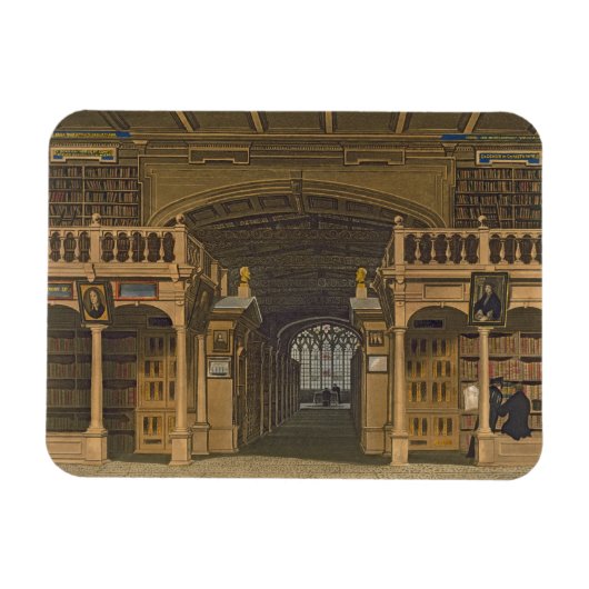 インテリアのBodleian Library,イラストレーション マグネット (横)