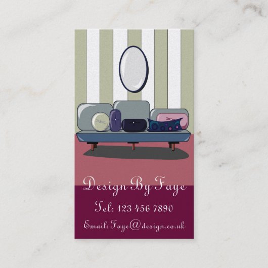 インテリアまたは家具デザイナー名刺 名刺 (正面)