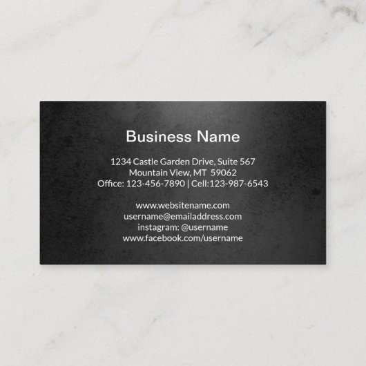 インテリアエレガントデコレータモノグラムプロフェッショナル 名刺 (裏面)