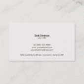 インテリアエレガントデザインピンクロータスビジネスカード 名刺 (裏面)