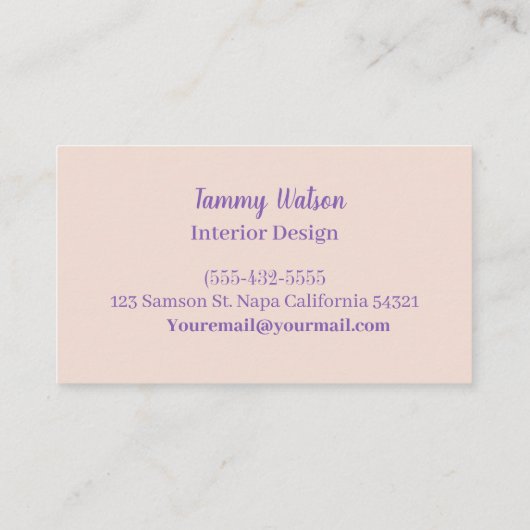 インテリアエレガントデザイン 名刺 (裏面)