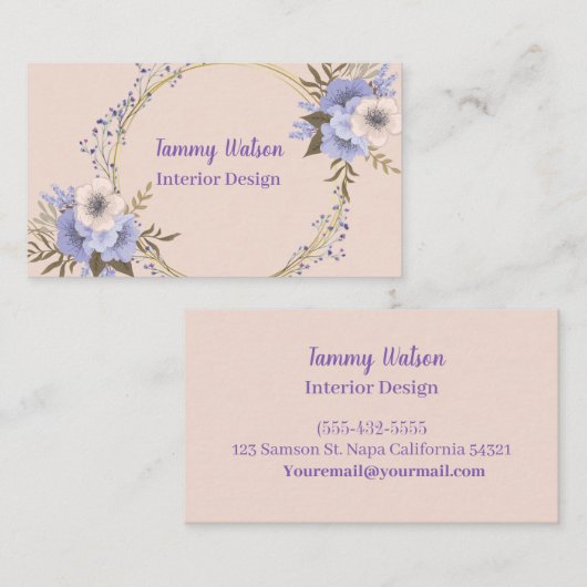 インテリアエレガントデザイン 名刺 (正面/裏面)