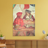 インテリアオブアンインバックギャモンプレイヤーの詳細 キャンバスプリント (インサイチュ (リビング))