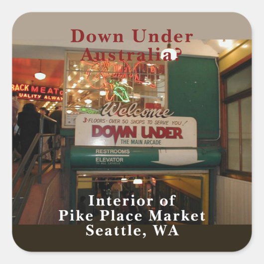 インテリアオブパイクプレイスマーケットシアトルワシントン スクエアシール (正面)