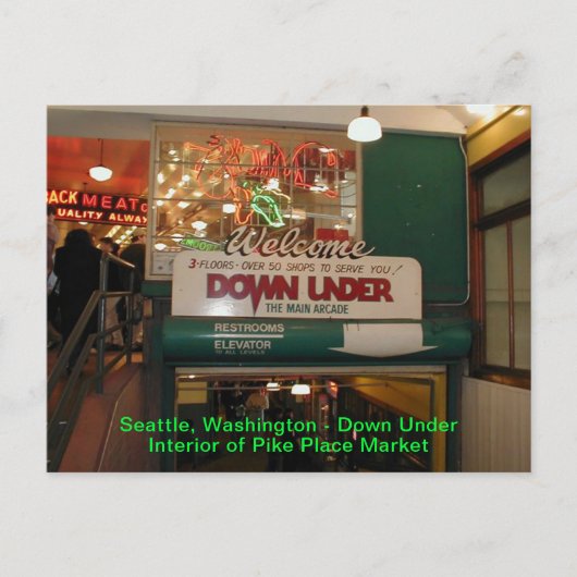 インテリアオブパイクプレイスマーケットシアトルワシントン ポストカード (正面)