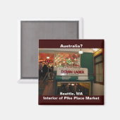 インテリアオブパイクプレイスマーケットシアトルワシントン マグネット (正面/裏面)