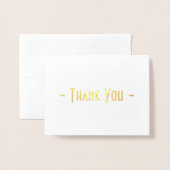 インテリアカスタムメッセージ折り畳み箔サンキューカード 箔カード (封筒付き正面)