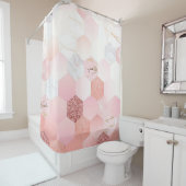 インテリアガーリーデザインホームグリッター大理石 シャワーカーテン (インサイチュ)
