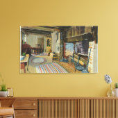 インテリアキッチンビューオブザジョンアルデンハウス キャンバスプリント (インサイチュ (リビング))