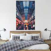 インテリアサンフランシスコ建物マーケットプレイス キャンバスプリント (インサイチュ (寝室))