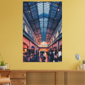 インテリアサンフランシスコ建物マーケットプレイス キャンバスプリント (インサイチュ (リビング))