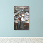 インテリアサーモン砲術労働者の見解 キャンバスプリント (インサイチュ (ウッドフロア))