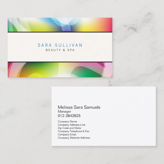 インテリアデコレータの名刺スワカラフルール 名刺 (正面/裏面)