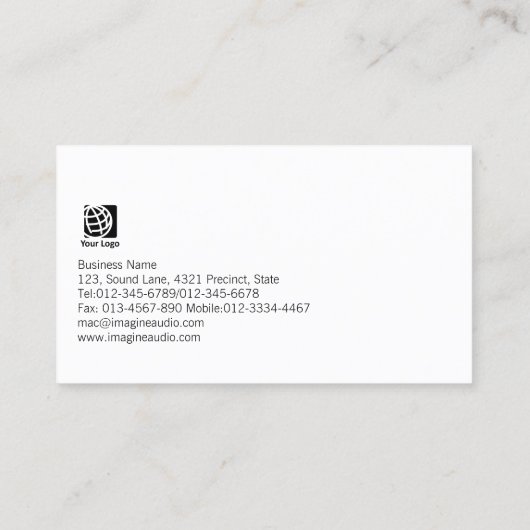 インテリアデコレータシルクテクスチャビジネスカード 名刺 (裏面)