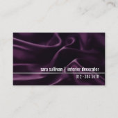 インテリアデコレータシルクテクスチャビジネスカード 名刺 (正面)