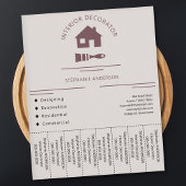 インテリアデコレーター切り取りストリップフライヤー チラシ