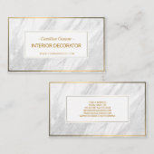 インテリアデコレータ大理石石ゴールデンラインカード 名刺 (正面/裏面)