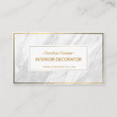 インテリアデコレータ大理石石ゴールデンラインカード 名刺 (正面)