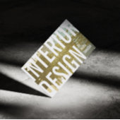 インテリアデコレータ金ゴールドインクスプラッシュモダン 名刺