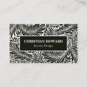 インテリアデザイエレガントナーの白黒パターン 名刺 (正面)