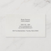 インテリアデザイエレガントナ金ゴールドスクロール黒 名刺 (裏面)