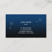 インテリアデザイエレガントンネイビーブルーダンデロン 名刺 (裏面)