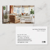 インテリアデザイカスタムンの写真モダンスタイリッシュ 名刺 (正面/裏面)