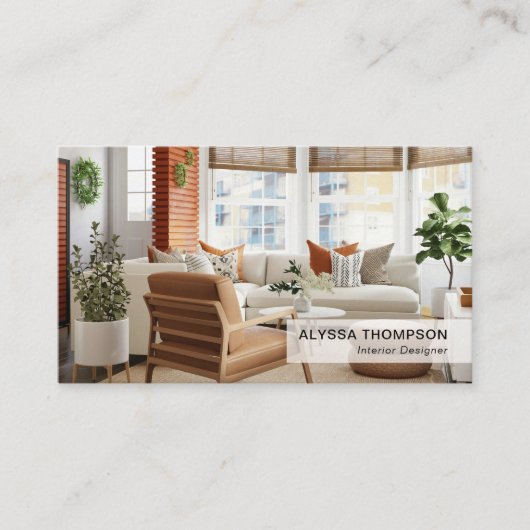 インテリアデザイカスタムンの写真モダンスタイリッシュ 名刺 (正面)