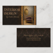 インテリアデザイクラシックナースタイルチョコレートカード 名刺 (正面/裏面)