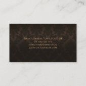 インテリアデザイクラシックナースタイルチョコレートカード 名刺 (裏面)